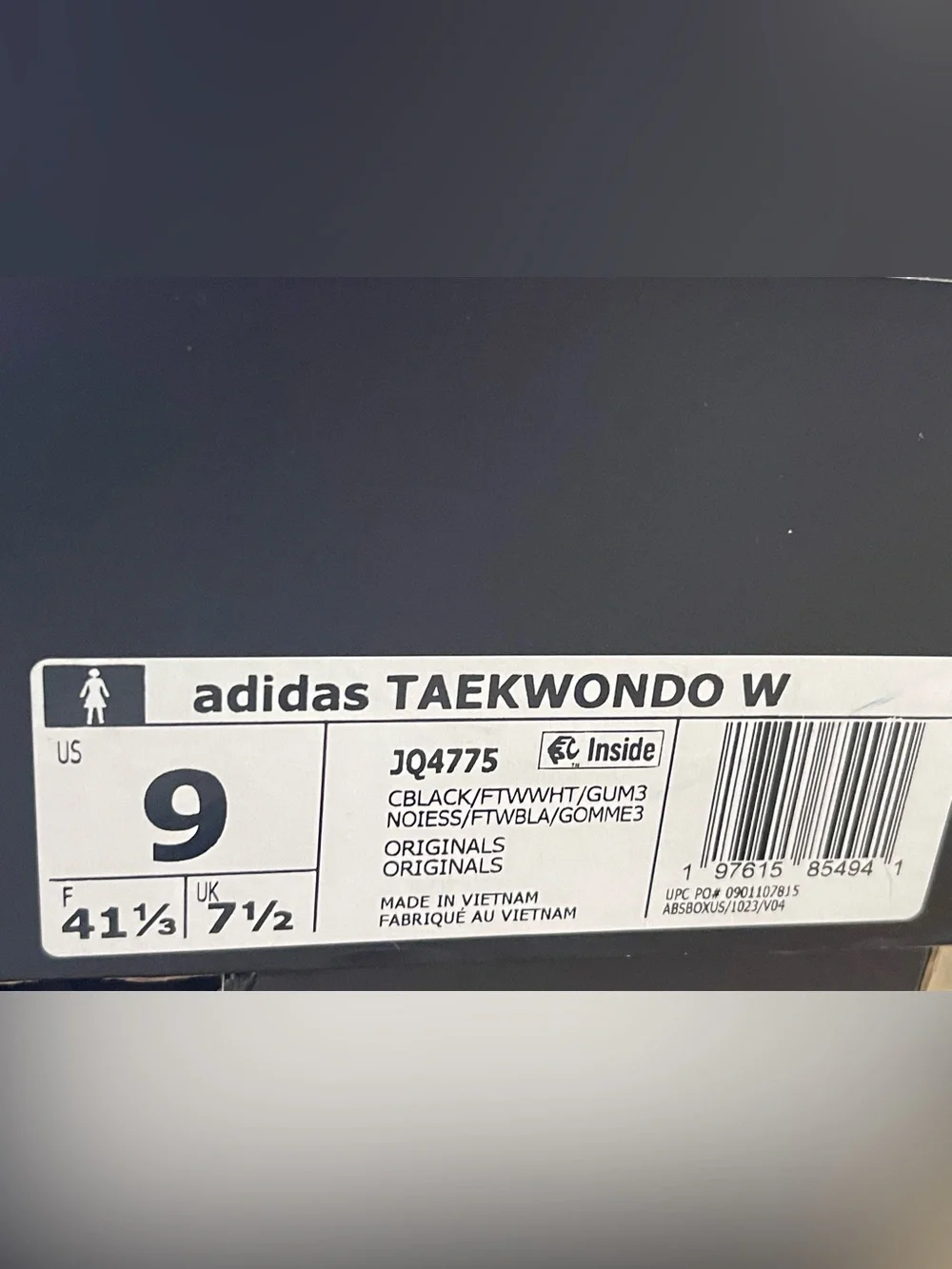 Adidas Taekwondo Black Slip On Shoe Sneaker JQ4775 Women’s BRAND NEW